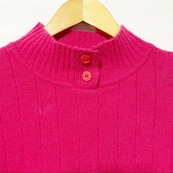 M Vintage Lambswool Angora Blend Hot Pink Sweater Deadstock - Picture 3 of 11